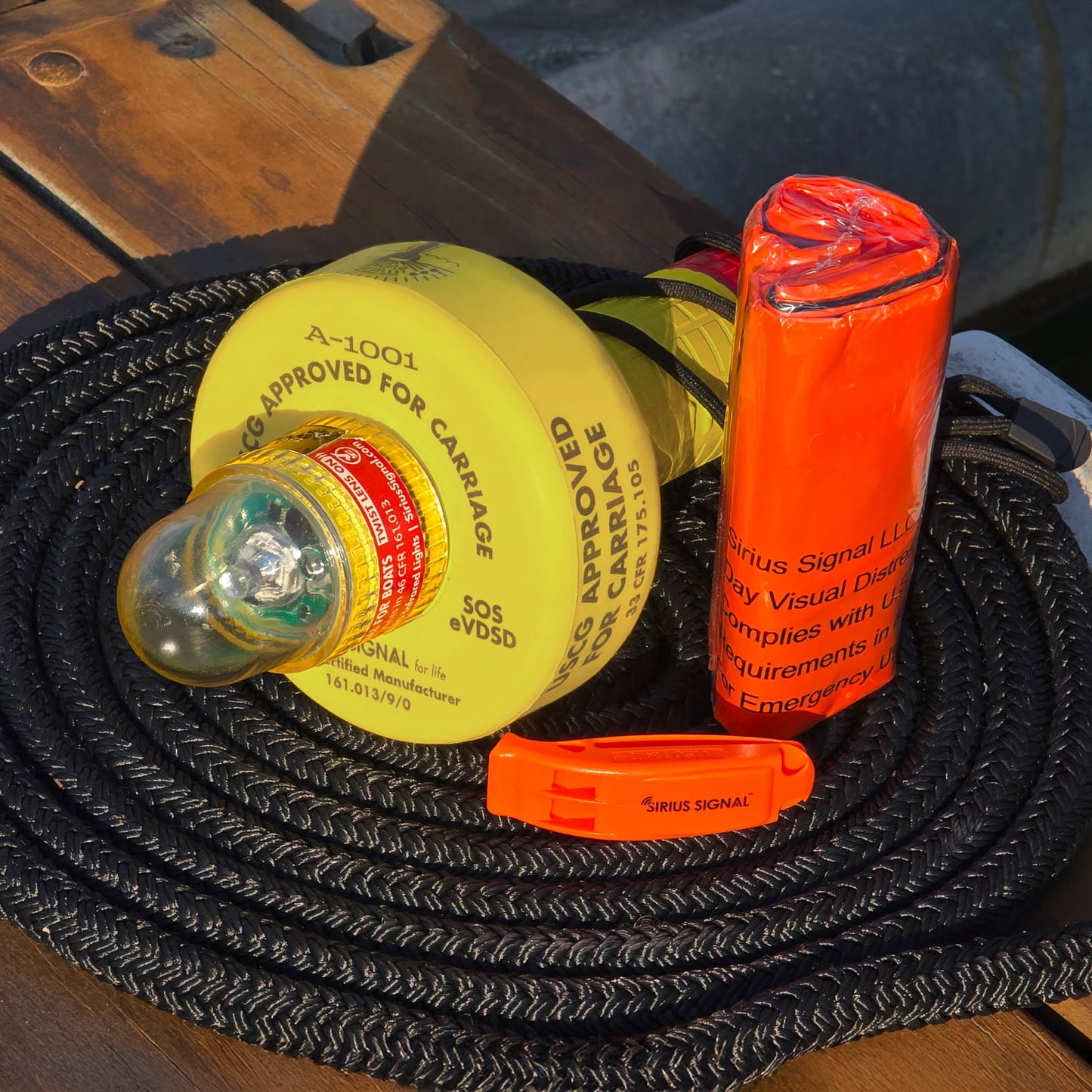 A-1001 SOS Distress Light, Display Mount, Flag & Whistle