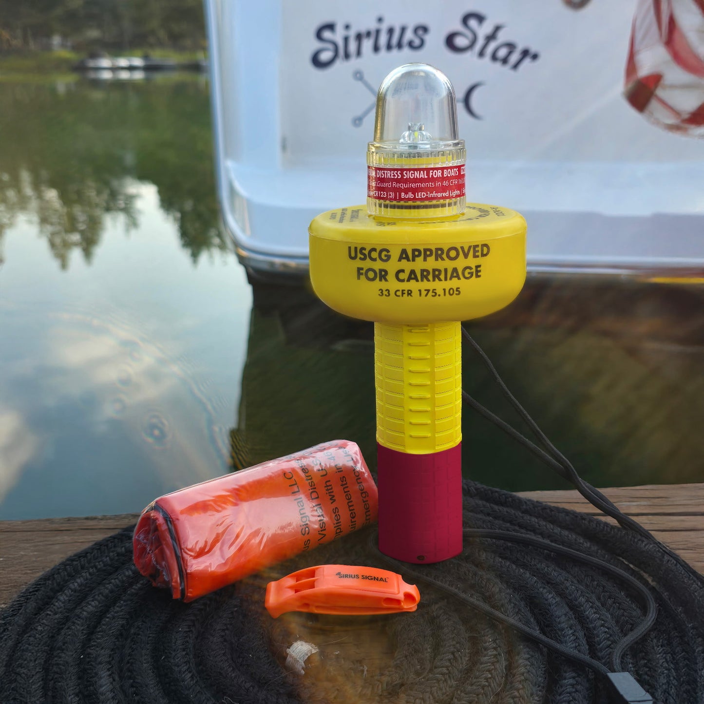 A-1001 SOS Distress Light, Display Mount, Flag & Whistle