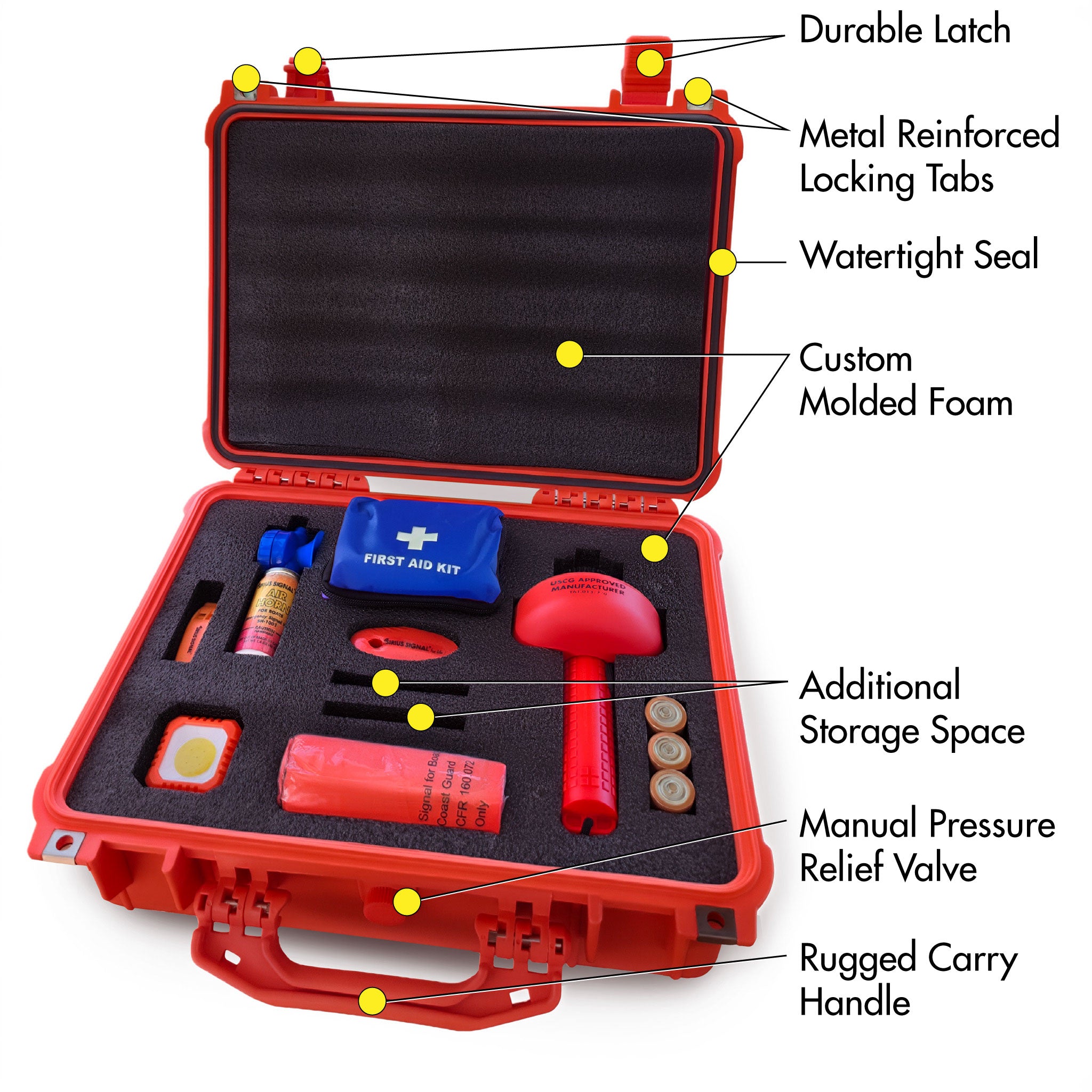 MK-1001 Safety and Signal Kit | C-1003 Boat Flare + First Aid