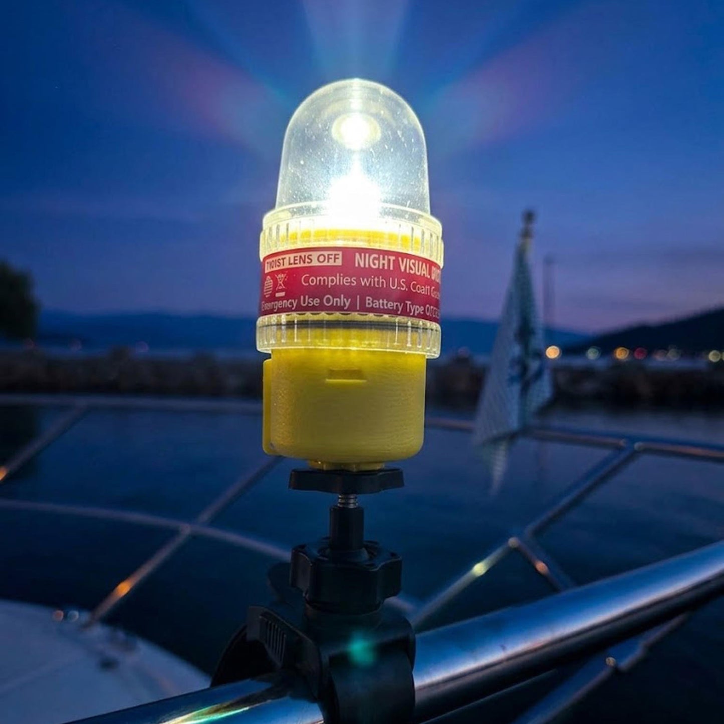 A-1001 SOS Distress Light, Display Mount, Flag & Whistle